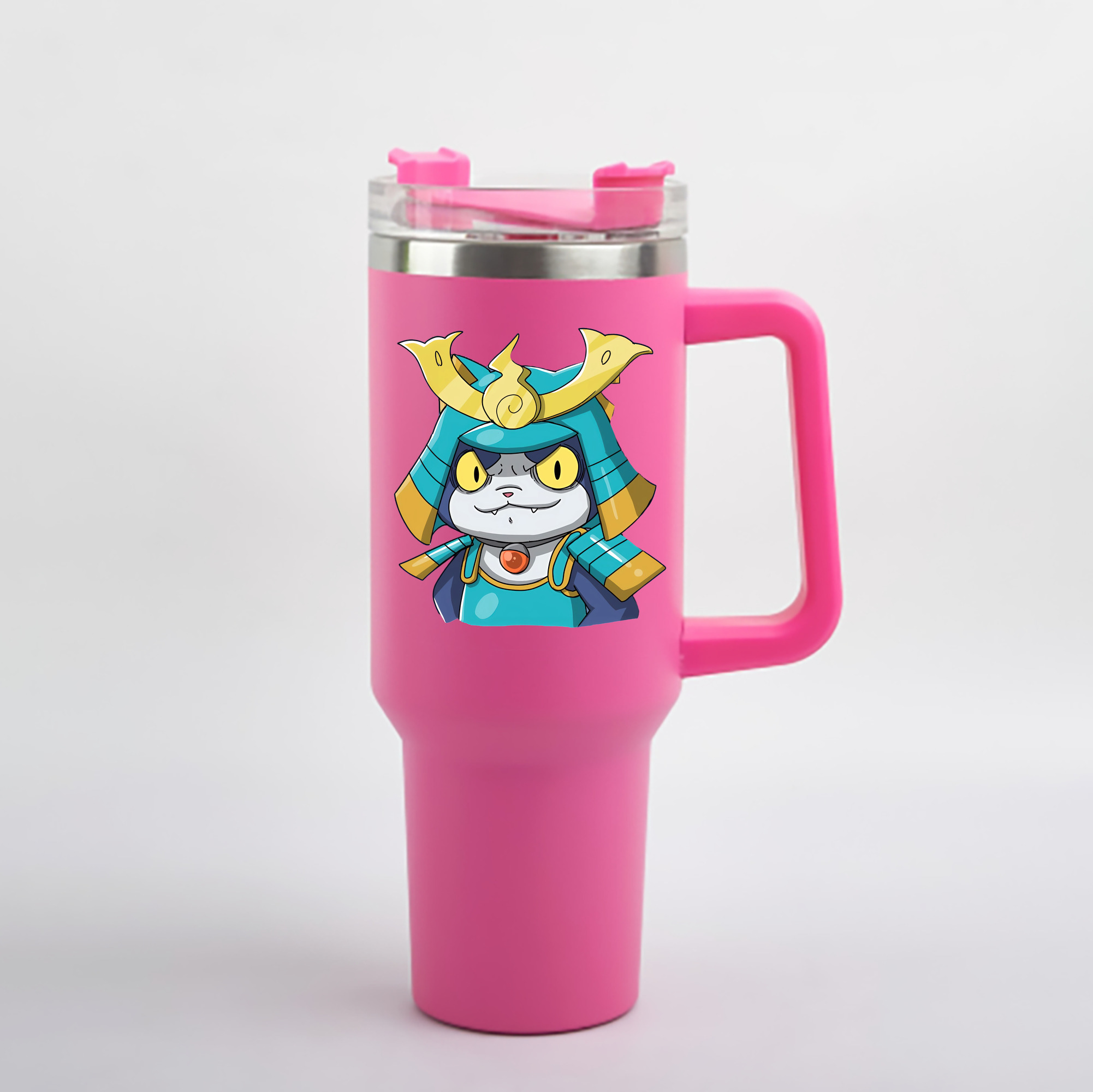 （画像用） 妖怪ウォッチ Yo-kai Watch 1200mL車用タンブラー - クリスタルステッカー（プラスチックストロー付き）
